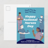 Nationale Verpleegstersdag Aanpasbaar Feestdagenkaart (Voorkant / Achterkant)