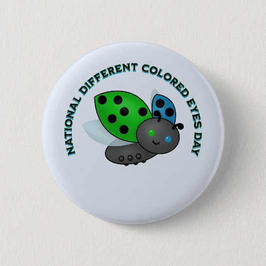 Nationale Verschillende Gekleurde Ogen Dag Ronde Button 5,7 Cm (Voorkant)