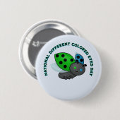 Nationale Verschillende Gekleurde Ogen Dag Ronde Button 5,7 Cm (Voorkant /achterkant)