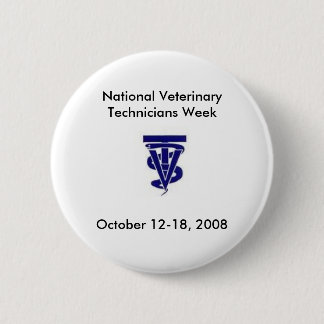 Nationale veterinaire technici Week 2008 Ronde Button 5,7 Cm
