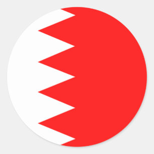 Nationale vlag Bahrein Ronde Sticker