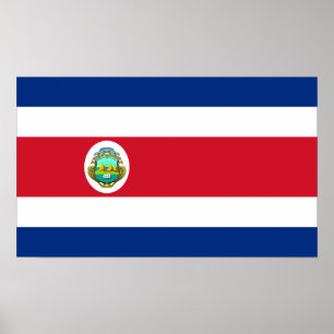 Nationale vlag Costa Rica - Costa Rica Poster