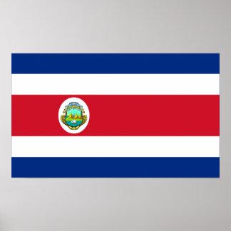 Nationale vlag Costa Rica - Costa Rica Poster