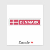 Nationale vlag Denemarken Sticker (Vel)