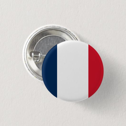 Nationale vlag Frankrijk Ronde Button 3,2 Cm (Voorkant /achterkant)
