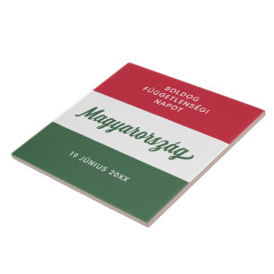 Nationale vlag Hongarije Onafhankelijkheidsdag Tegeltje