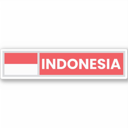 Nationale vlag Indonesië Sticker (Voorkant)