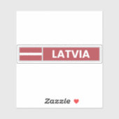 Nationale vlag Letland Sticker (Vel)
