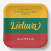 Nationale vlag Litouwen Onafhankelijkheidsdag Papieren Bordje (Voorkant)
