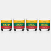 Nationale vlag Litouwen Onafhankelijkheidsdag Whisky Glas (Achterkant)