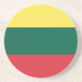Nationale vlag Litouwen Zandsteen Onderzetter (Voorkant)