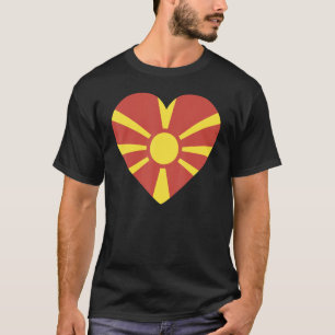 Nationale vlag Macedonië souvenir voor mannen T-shirt