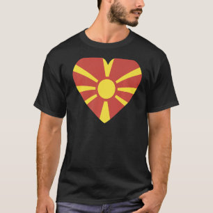 Nationale vlag Macedonië souvenir voor mannen T-shirt