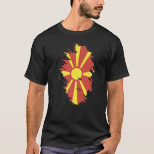 Nationale vlag Macedonië souvenir voor mannen T-shirt