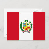 Nationale vlag Peru Briefkaart (Voorkant / Achterkant)