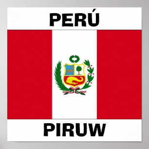 Nationale vlag Peru Poster