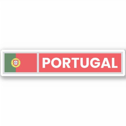 Nationale vlag Portugal Sticker (Voorkant)