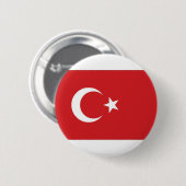 Nationale vlag Turkije Ronde Button 5,7 Cm (Voorkant /achterkant)