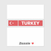 Nationale vlag Turkije Sticker (Vel)