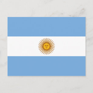 Nationale vlag van Argentinië Briefkaart