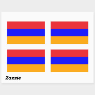 Nationale vlag van Armenië Rechthoekige Sticker