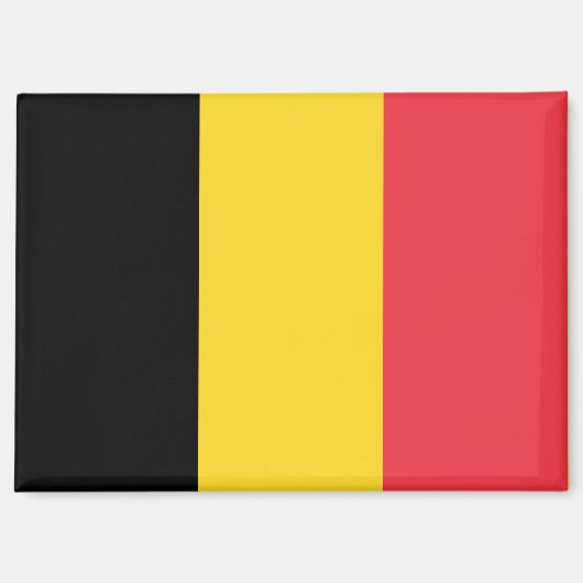 Nationale Vlag van België Rectangle Magnet Magneet (Voorkant)