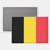 Nationale Vlag van België Rectangle Magnet Magneet (Voorkant / Achterkant)