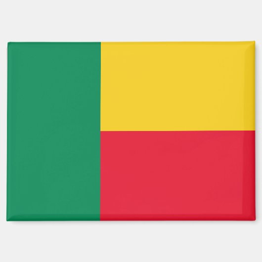Nationale Vlag van Benin Rectangle Magnet Magneet (Voorkant)