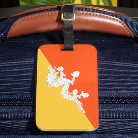 Nationale vlag van Bhutan OtterBox Bagagelabel (Voorkant Insitu 2)
