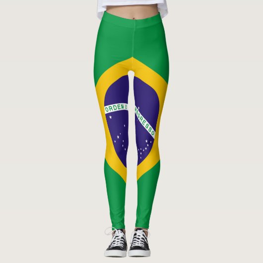 Nationale vlag van Brazilië Leggings (Voorkant)