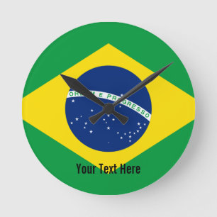Nationale vlag van Brazilië Ronde Klok