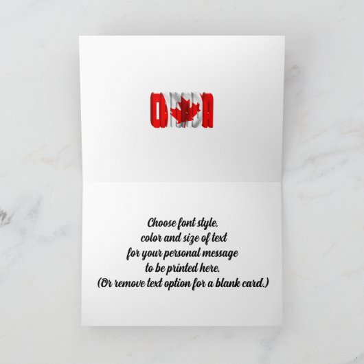 Nationale Vlag van Canada Dag Kaart (Binnen)