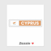 nationale vlag van cyprus sticker (Vel)