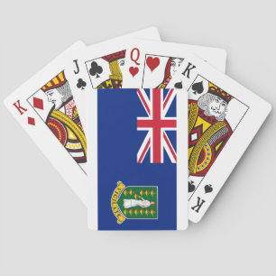 Nationale vlag van de Britse Maagdeneilanden Pokerkaarten