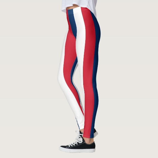 Nationale vlag van de Dominicaanse Republiek gestr Leggings (Links)
