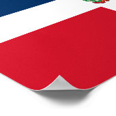 Nationale vlag van de Dominicaanse Republiek Poster (Hoek)