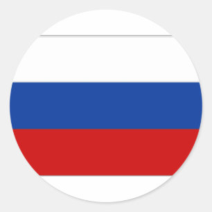 Nationale vlag van de Russische Federatie Ronde Sticker