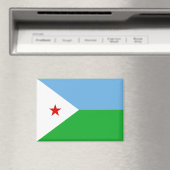Nationale Vlag van Djibouti Rectangle magneet (Insitu (Vaatwasser))