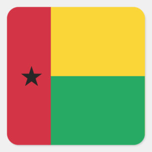 Nationale vlag van Guinee-Bissau Vierkante Sticker