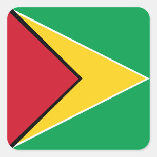 Nationale vlag van Guyana Vierkante Sticker