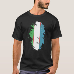 Nationale vlag van het Oezbeekse souvenir voor man T-shirt