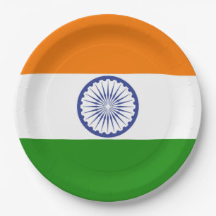 Nationale vlag van India Ashoka Chakra Papieren Bordje