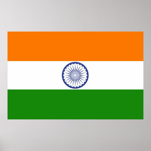 Nationale vlag van India Ashoka Chakra Poster (Voorkant)