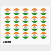 Nationale vlag van India Ashoka Chakra Ronde Sticker (Vel)