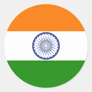 Nationale vlag van India Ashoka Chakra Ronde Sticker