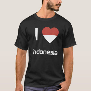 Nationale vlag van Indonesië souvenir voor manneli T-shirt