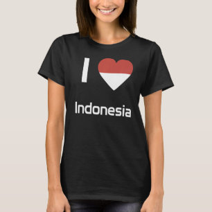 Nationale vlag van Indonesië souvenir voor manneli T-shirt