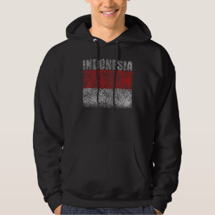 Nationale vlag van Indonesië souvenir voor mannen Hoodie