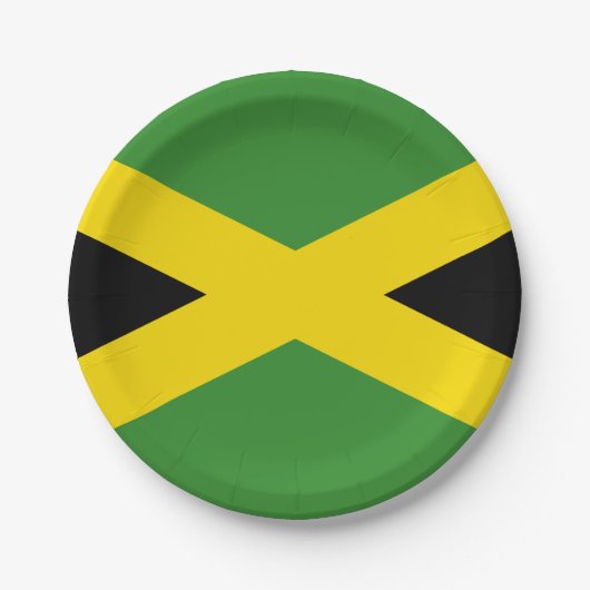 Nationale vlag van Jamaica Papieren Bordje (Voorkant)