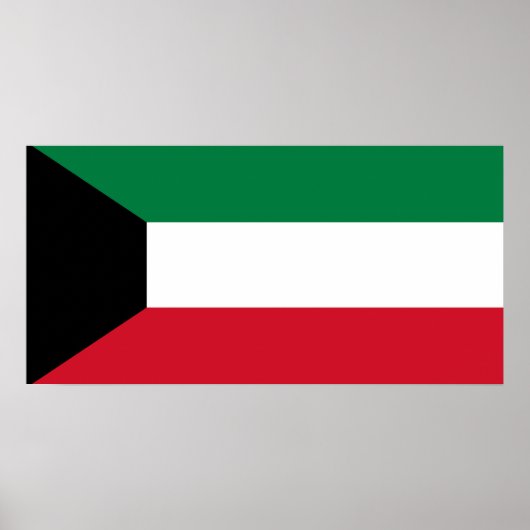 Nationale vlag van Koeweit Poster (Voorkant)